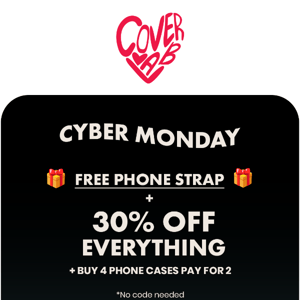 Cyber Monday: 35% off everything + free gift!