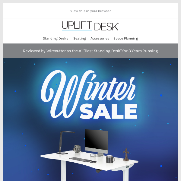 Winter sale! Save $682 on the #1 standing desk!❄️