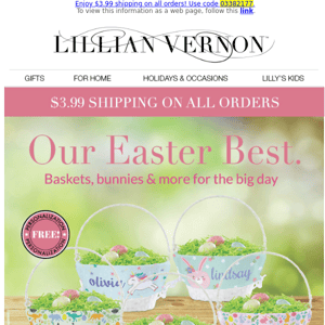 $3.99 ships our Easter best