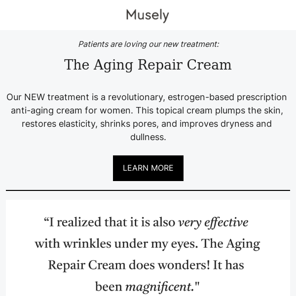 NEW: Patients Are Loving The Aging Repair Cream! 🌟