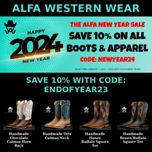 New Year, New Boots - Save 10% Off Your Entire Order