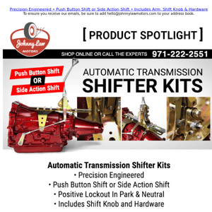 Product Spotlight :: Transmission Shifter Kits