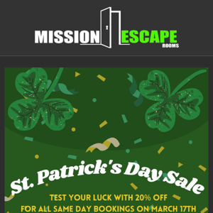 Try your luck🍀St. Patrick's Day Sale code is at the end of the rainbow🌈