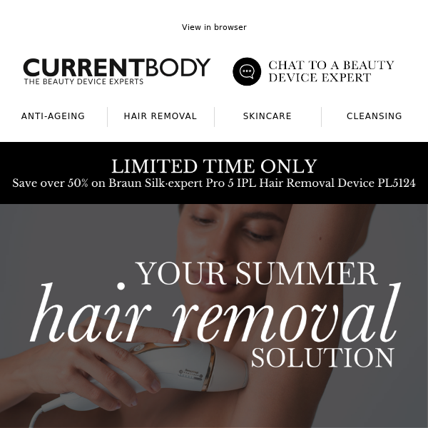 Get summer ready with IPL hair removal!