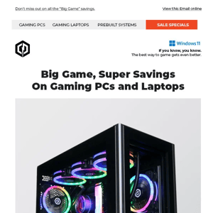 ✔ Super Savings on Gaming PCs - Free Shipping and More