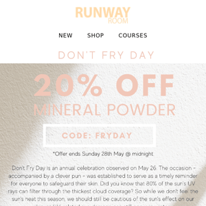 Don't Fry Day 🌞 20% OFF Mineral Powder Foundation