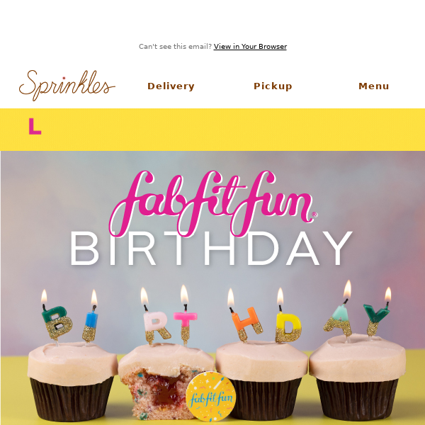 Final weekend for FabFitFun Birthday cupcakes