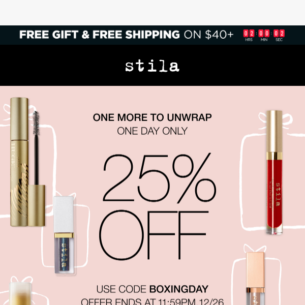 25% Off for One Day Only!