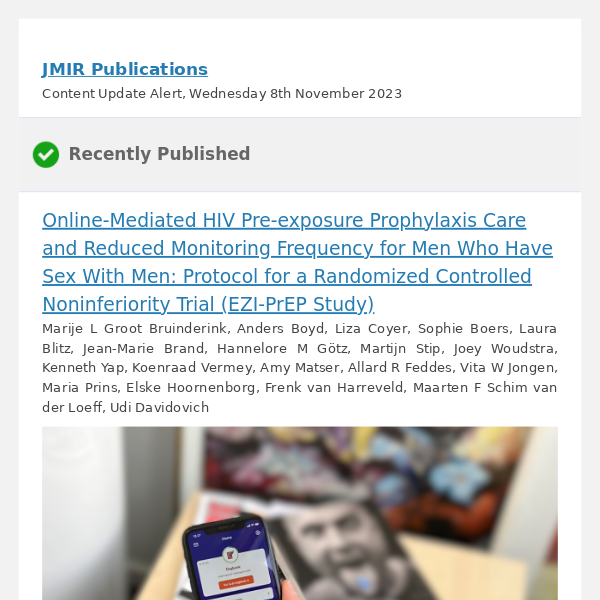 [JRP] Online-Mediated HIV Pre-exposure Prophylaxis Care and Reduced Monitoring Frequency for Men Who Have Sex With Men: Protocol for a Randomized Cont
