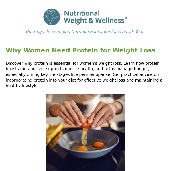 Why Women Need Protein for Weight Loss🍗