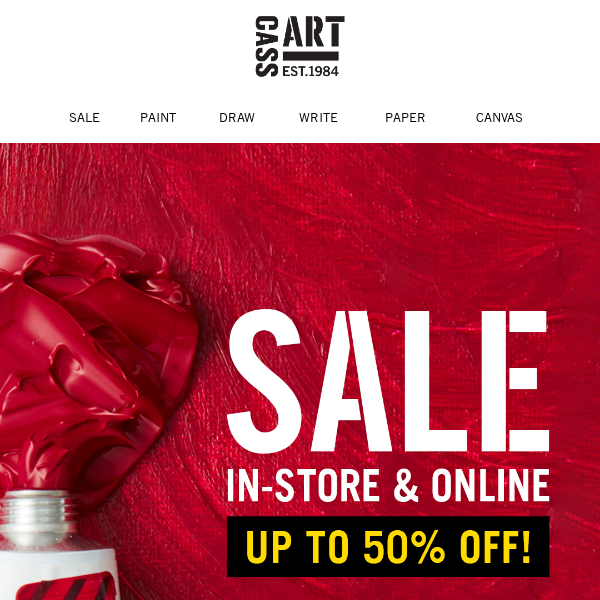 Up to 50% off - Sale on ALL Categories