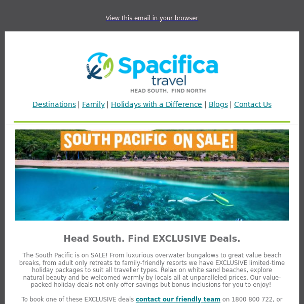 Save now with our exclusive South Pacific deals.🌴🍹