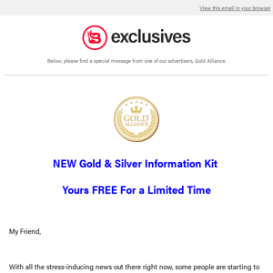 Get this gold & silver information kit free!