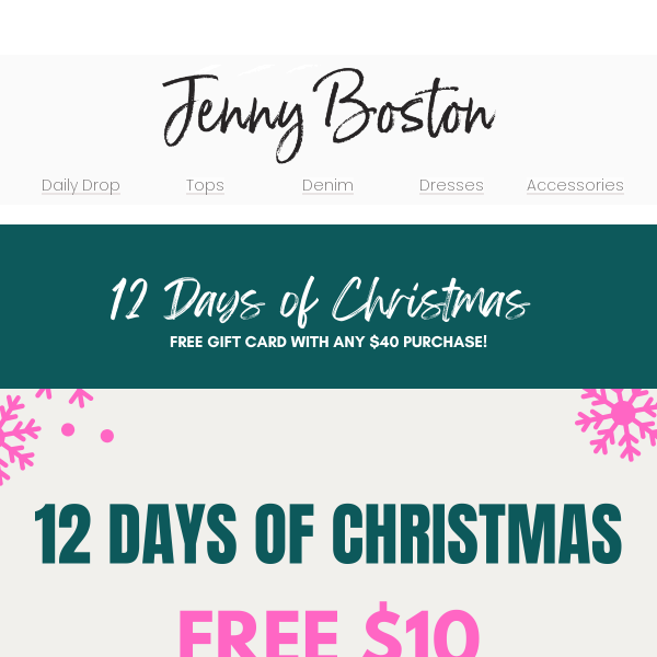 12 DAYS OF CHRISTMAS - FREE GIFT CARD!❤️🎄