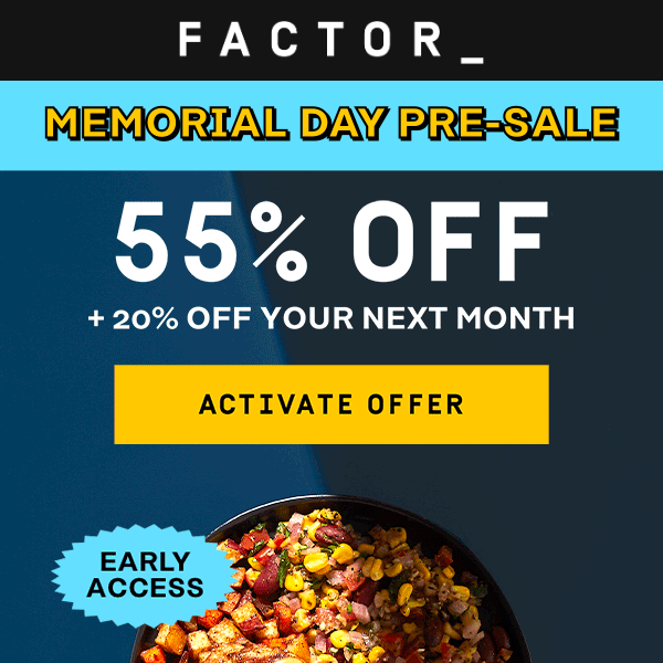 55% OFF | Memorial Day Pre-Sale Starts NOW