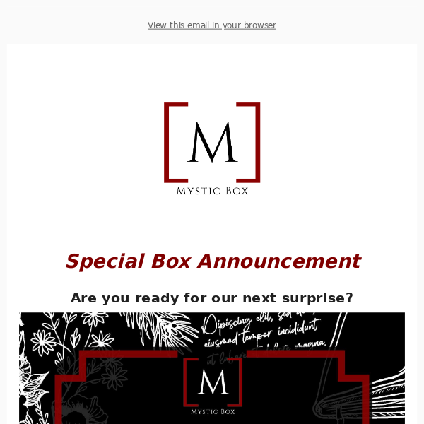 Special Box Announcement 🖤