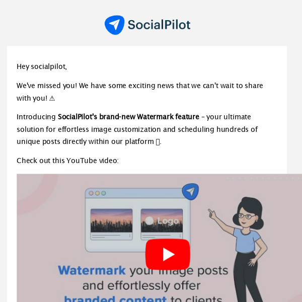 Discover SocialPilot's New Watermark Feature and Reactivate Your Trial Today!