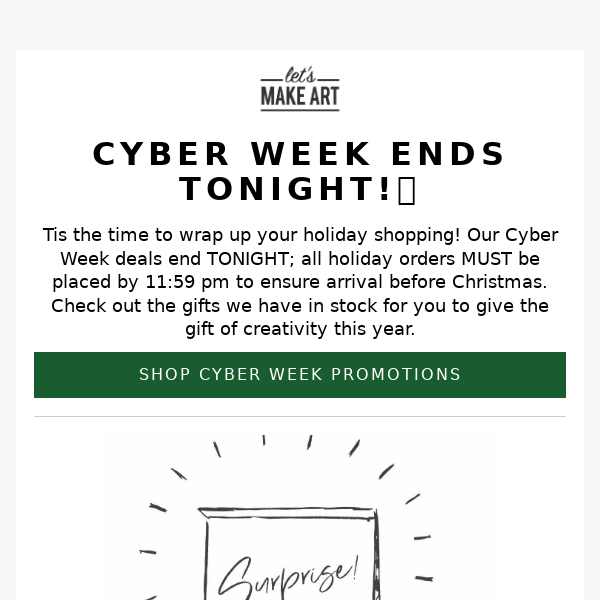 CYBER WEEK ENDS TODAY! ⌛