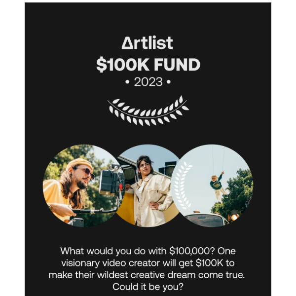 Artlist.io, what would you do with $100,000?