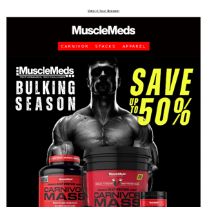 Bulk With MuscleMeds 💪 Save Up To 50%!