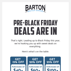 🎉 25% Off Barton Watch Bands 🎉