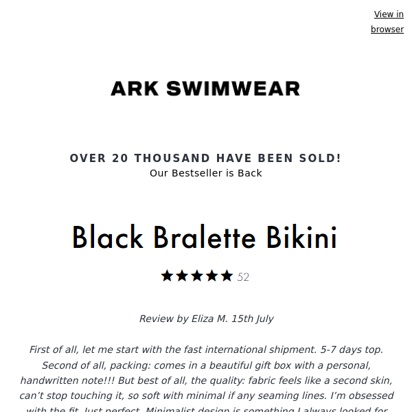 Our No.1 Best Selling bikini is back