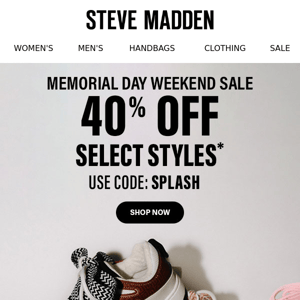 Kickstart Summer With 40% OFF