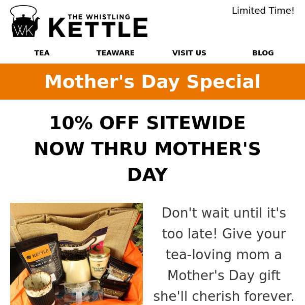 Mother's Day Exclusive: 10% off everything! 🌻⏰