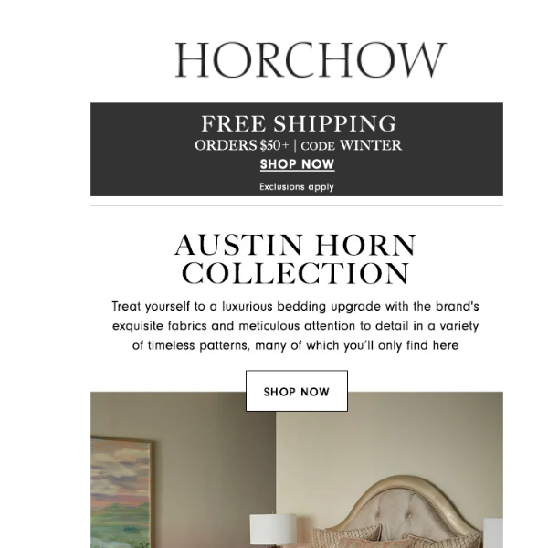 Discover (or rediscover) Austin Horn Collection linens