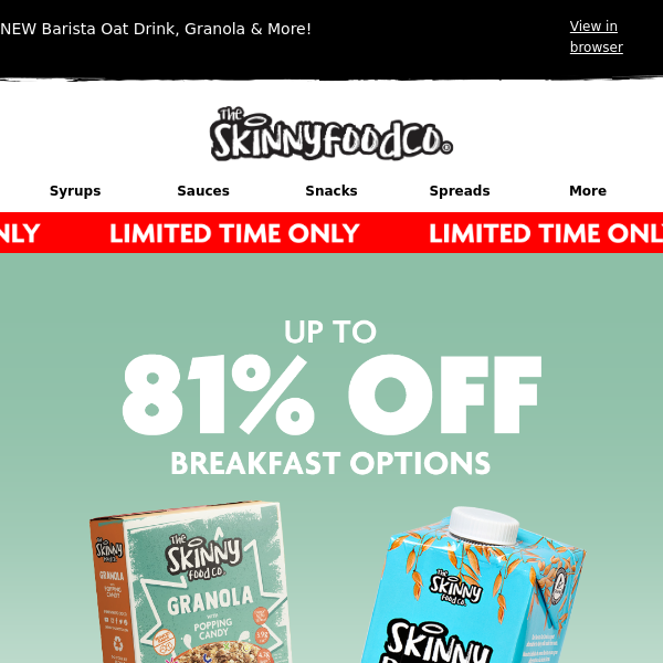 Up to 81% Off Breakfast Options 🥐