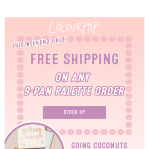 🚚 FREE shipping on any 9-pan palette order!