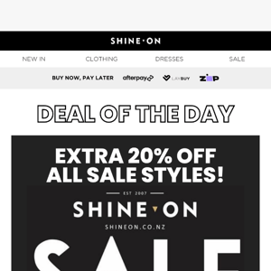 EXTRA 20% OFF SALE STYLES 😱