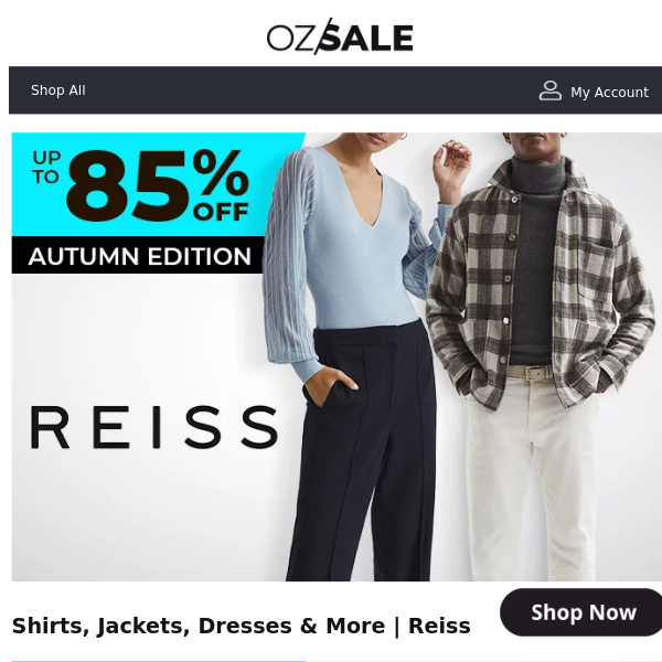 🚨 REISS Up To 85% Off - Autumn Edition