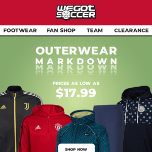 Outerwear Markdown | Prices As Low As $17.99