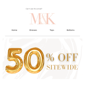 Final hours for 50% OFF site-wide!! 👏