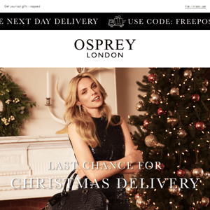 Hurry! Order by 2pm for delivery by Christmas Eve