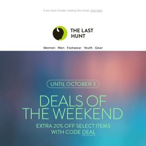 Deals for this weekend only