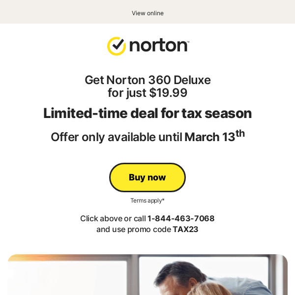 $19.99: Norton can help protect you during tax season.