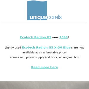 $399 Ecotech Marine Radion XR30 G5 Blue LED Light Fixture - Lightly used available now !!! Don't miss out!!!  ﻿ ﻿ 　　