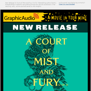 New Release! A Court of Thorns and Roses 2: A Court of Mist and Fury (2 of 2) by Sarah J. Maas!