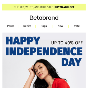 Happy 4th! Get Up To 40% Off