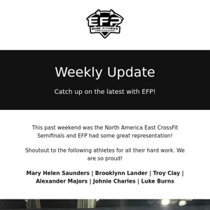 EFP Week 1 CrossFit Semis Recap | Week 2 CrossFit Semis Preview