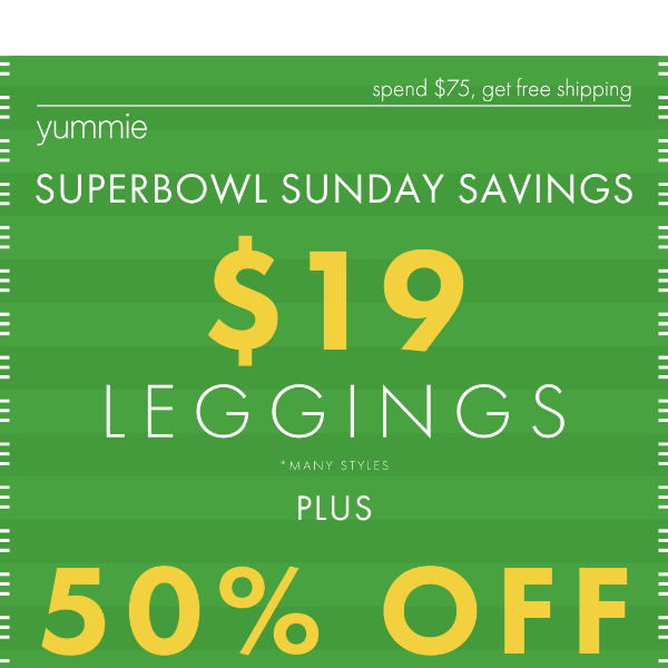 $19 Leggings AND 50% Off Sitewide 🏈