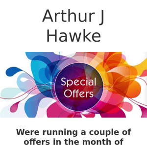 Arthur J Hawke 3 Offers for the Month Of June At Arthur J Hawke - Home of Beardcare!