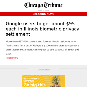 Google users to get about $95 each in Illinois biometric privacy settlement