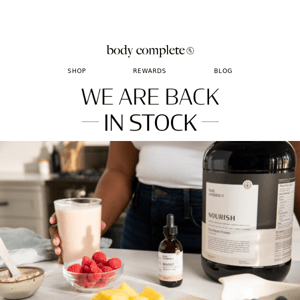 🎉 Your Favorite Products Are Back in Stock at Body Complete RX!