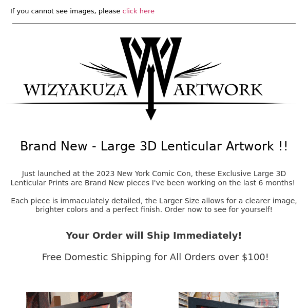 NEW LARGE 3D ARTWORK! - 50% OFF & SHIPPING NOW! || Wizyakuza.com