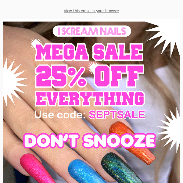 MEGA SALE ENDS 2NITE! Last chance for 25% off everything ⚡