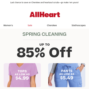 Time for SPRING CLEANING: up to 85% OFF clearance!