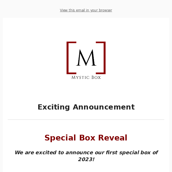 Special Box Announcement 🎉